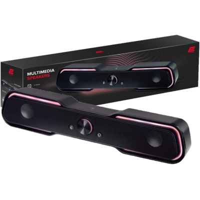 Саундбар 2E PCS101 RGB 2.0 USB Black (-PCS101BK)