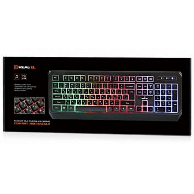 Клавиатура REAL-EL 7001 Comfort Backlit Black фото №8