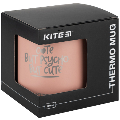 Пляшечка для годування Kite Поильник-непроливайка  Coffee makes me sexy термокружка 400 мл, пудра (K22-379-03-2) фото №5