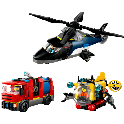 Конструктор Lego City Ремікс вертольотів, пожежних машин і підводних човнів (60462) фото №2