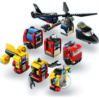 Конструктор Lego City Ремікс вертольотів, пожежних машин і підводних човнів (60462) фото №4
