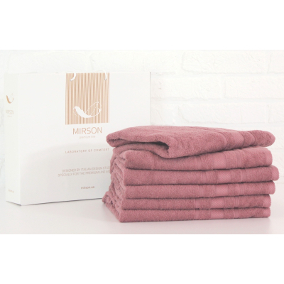 Рушник MirSon набор банных №5083 Elite SoftNess Violet 50х90 6 шт (2200003524079)