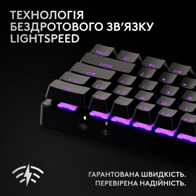 Клавіатура Logitech G Pro X 60 Lightspeed GX Tactile Wireless/Bluetooth UA Black (920-011911) фото №9