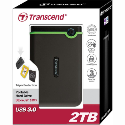 Внешний жесткий диск Transcend 2.5" 2TB  (TS2TSJ25M3S) фото №5