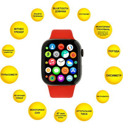 Smart годинник Aura X3 Pro 47mm Red (SWAX347R) фото №4