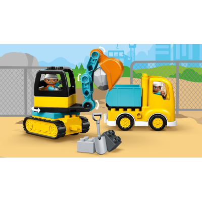 Конструктор Lego Duplo Town Грузовик и гусеничный экскаватор 20 деталей (10931) фото №11