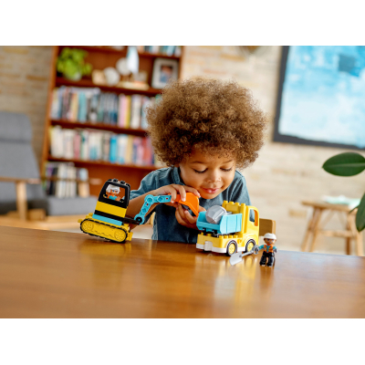 Конструктор Lego Duplo Town Грузовик и гусеничный экскаватор 20 деталей (10931) фото №9