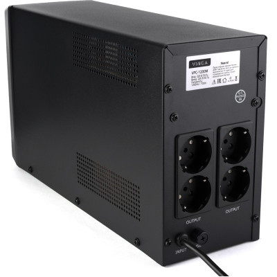 Джерело безперебійного живлення Vinga LCD 1200VA metal case (VPC-1200M) фото №10