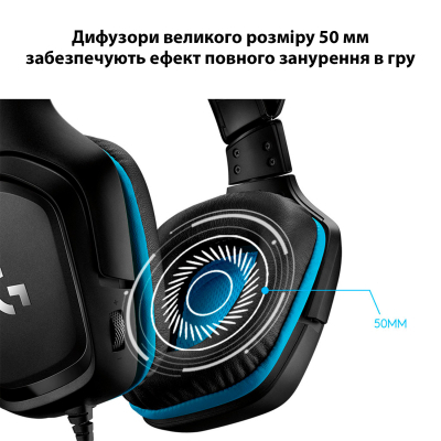Наушники Logitech G432 7.1 Surround Sound Wired Gaming Headset (981-000770) фото №4