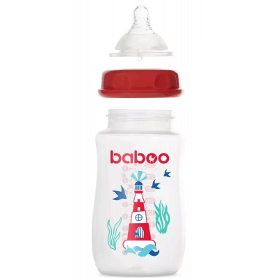 Пляшечка для годування Baboo Бутылочка для кормления  Морской маяк 250 мл (90406) фото №3