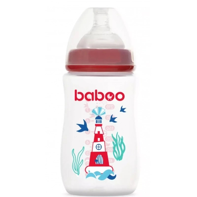 Пляшечка для годування Baboo Бутылочка для кормления  Морской маяк 250 мл (90406)