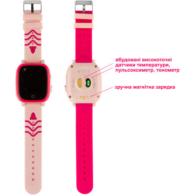 Smart годинник AmiGo GO005 4G WIFI Kids waterproof Thermometer Pink (747018) фото №6
