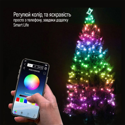 Гірлянда Colorway Smart LED RGB WiFi Bluetooth 10M 60LED IP65 (CW-GS-60L10UMC) фото №6