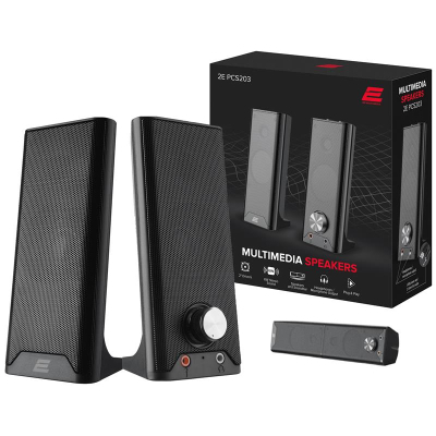 Акустическая система 2E PCS203 USB Metal Black (-PCS203BK)
