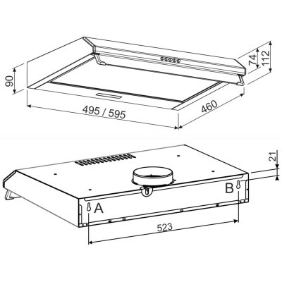 Вытяжки Jantar PHT I LED 50 BR фото №11