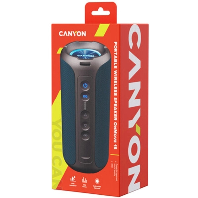 Портативна колонка Canyon OnMove 15 EQ TWS IPX6 Dark Blue (CNE-CBTSP15BK) фото №6