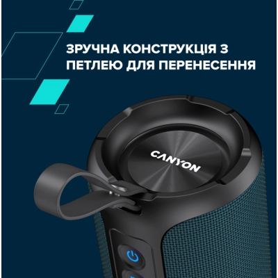 Портативна колонка Canyon OnMove 15 EQ TWS IPX6 Dark Blue (CNE-CBTSP15BK) фото №8