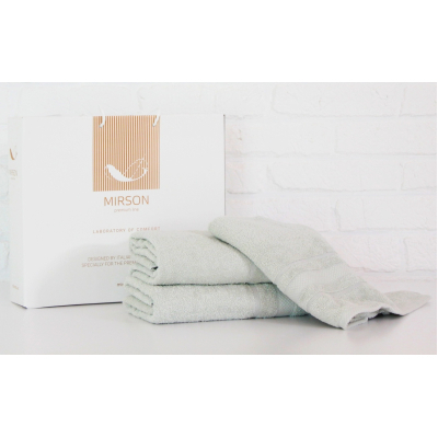 Рушник MirSon набор банных №5078 Elite SoftNess Menthol 50х90, 70х140, 100 (2200003960983)