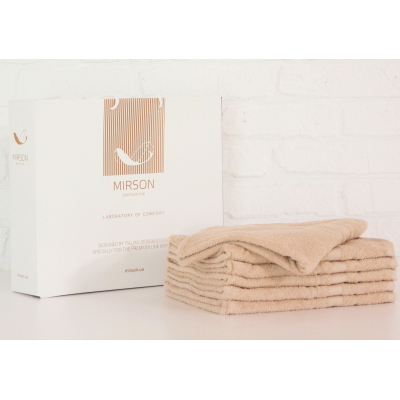 Рушник MirSon набор банных №5084 Elite SoftNess Beige 70х140 6 шт (2200003524246)