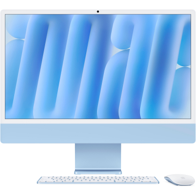 Комп'ютер Apple 24" iMac Retina 4.5K /  M4 (8-c/CPU, 8-c/GPU), 16, 256, Blue (MWUF3UA/A)
