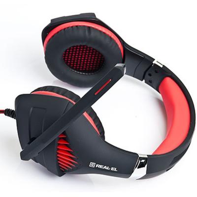 Навушники REAL-EL GDX-7600 Bblack-Red фото №3