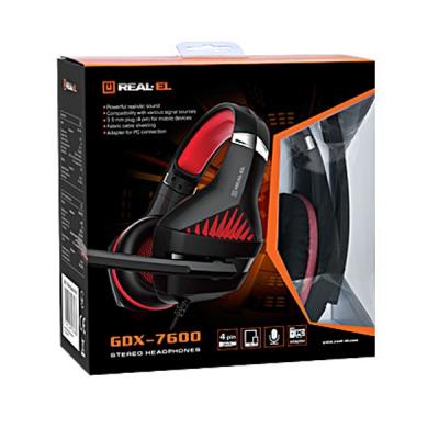Навушники REAL-EL GDX-7600 Bblack-Red фото №8