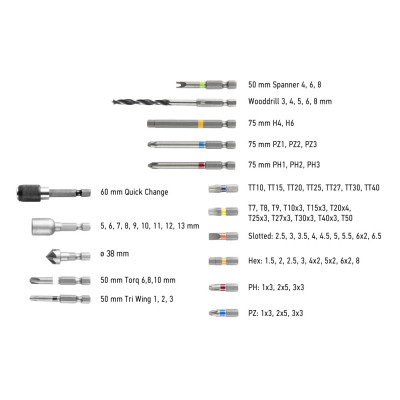 Шуруповерт GRAPHITE Energy   SET, 18В, 2х2.0 Ач, 109ед. кейс (58G022-PS15) фото №9