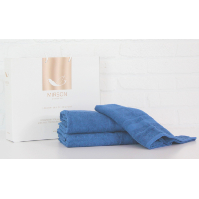 Рушник MirSon набор банных №5085 Elite SoftNess Blueberry 50х90, 70х140, 1 (2200003182910)