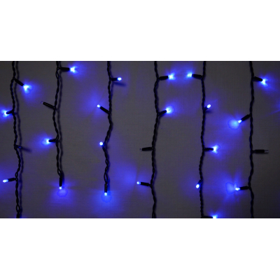 Гирлянда Delux ICICLE flash 75LED 2 х 0.7 м синій/чорний IP44 EN (90012958)