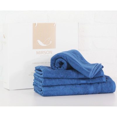 Рушник MirSon набор банных №5085 Elite SoftNess Blueberry 40х70,50х90,70х1 (2200003183559)