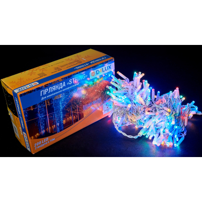 Гирлянда Delux STRING flash 200LED 20 м мульти/білий IP44 EN (90012981)