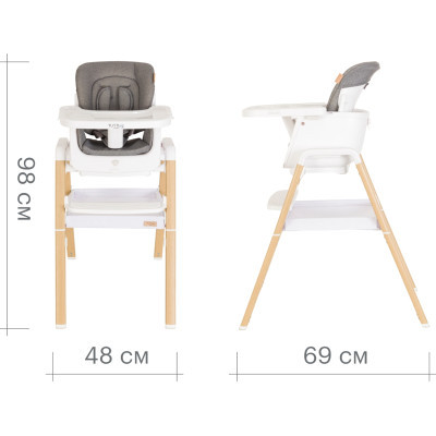 Стільчик для годування Tutti Bambini 7 в 1 Nova білий (611010/3511) фото №2