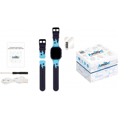 Smart годинник AmiGo GO008 MILKY GPS WIFI Blue (873292) фото №8