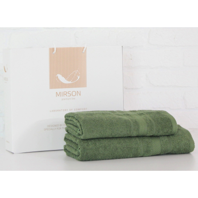 Рушник MirSon набор банных №5079 Elite SoftNess Military 50х90, 70х140 (2200003183177)