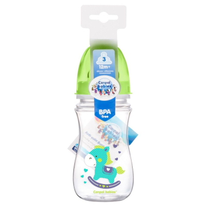 Пляшечка для годування Canpol babies Бутылочка для кормления  Easystart Цветные зверьки 240 мл Бирюзовая (35/206) фото №2