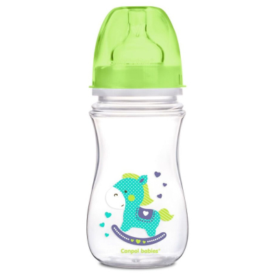 Пляшечка для годування Canpol babies Бутылочка для кормления  Easystart Цветные зверьки 240 мл Бирюзовая (35/206)