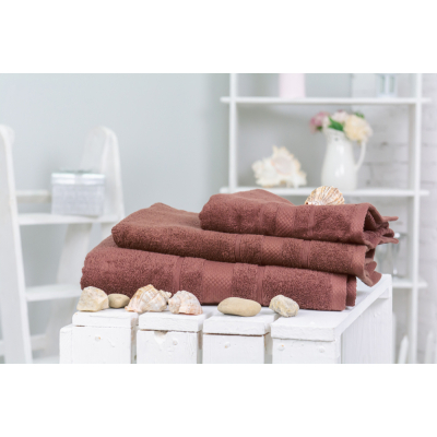 Рушник MirSon набор банный №5001 SoftNess Brown 50x90, 70x140, 100x150 (2200003182613)
