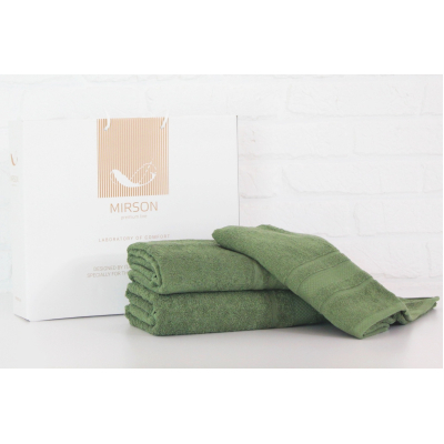 Рушник MirSon набор банных №5079 Elite SoftNess Military 50х90, 70х140, 10 (2200003981735)