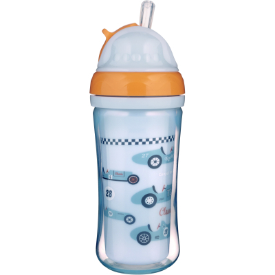 Пляшечка для годування Canpol babies Поильник-непроливайка  Авто двойная стенка с силиконовой трубочкой 260 мл (74/053)