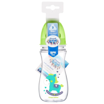 Пляшечка для годування Canpol babies Бутылочка для кормления  Easystart Цветные зверьки 300 мл Бирюзовая (35/204) фото №2