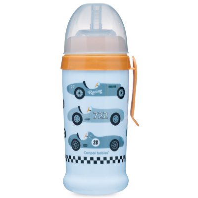 Пляшечка для годування Canpol babies Поильник-непроливайка  Racing Светло-синий 350 мл (56/516_blul)