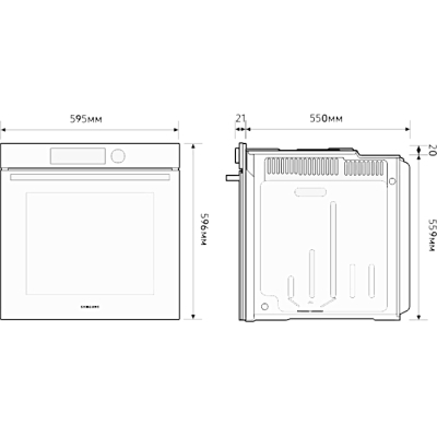 Духовой шкаф Samsung NV7B4445UAS/WT фото №10