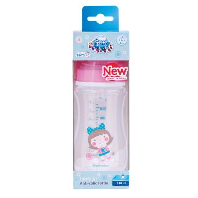 Пляшечка для годування Canpol babies антиколікова EasyStart Newborn baby 240 мл (35/221_pin) фото №2