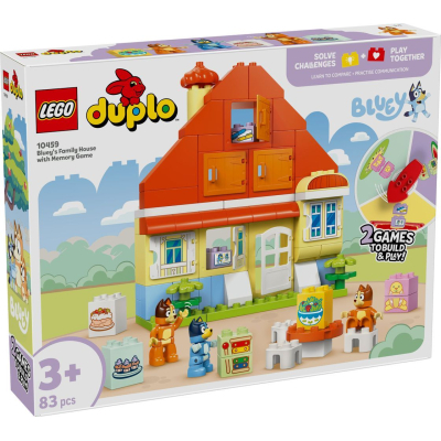 Конструктор Lego DUPLO Bluey Родинний дім Блуї із грою на запам'ятовування (10459)
