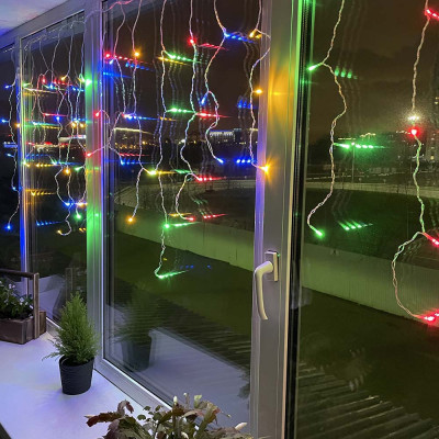 Гірлянда Colorway Бахрома 3мx0.6м 100Led IP20 цветная (CW-GF-100L36VMC) фото №9