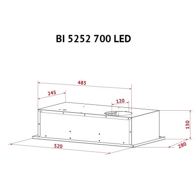 Вытяжки Perfelli BI 5252 BL 700 LED фото №11