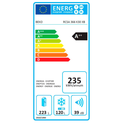 Холодильник Beko RCSA366K30XB фото №3