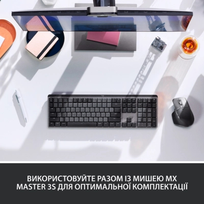Клавиатура Logitech MX Mechanical Wireless Illuminated Performance Graphite (920-010757) фото №9