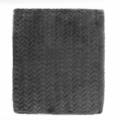 Плед Ardesto Jacquard Braid 200х220 см сірий фото №2