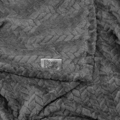 Плед Ardesto Jacquard Braid 200х220 см сірий фото №3